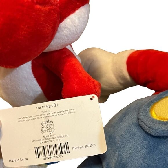 Yoshi Plush Red Super Mario Brothers 10" Nintendo Plush Stuffed Animal Toy NWT. - Picture 8 of 9